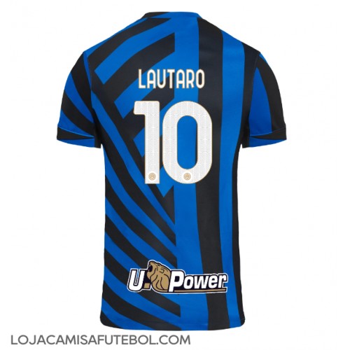 Camisa de Futebol Inter Milan Lautaro Martinez #10 Equipamento Principal 2024-25 Manga Curta